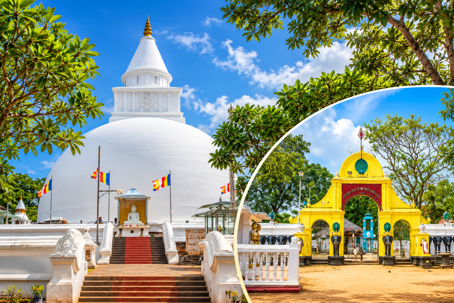 Sacred Kataragama shrine complex destination near Buttala